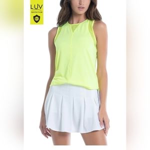 Lucky in Love highlighter yellow workout top